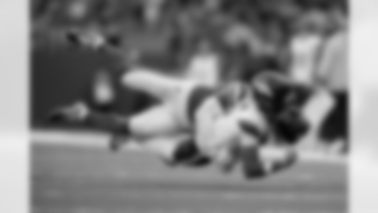 Denver Broncos wide receiver Troy Franklin (11) gets tackled during the Broncos' Week 6 game against the New York Jets at Tottenham Hotspur Stadium in London, England on October 12, 2025. Photo by Gabriel Christus / Denver Broncos