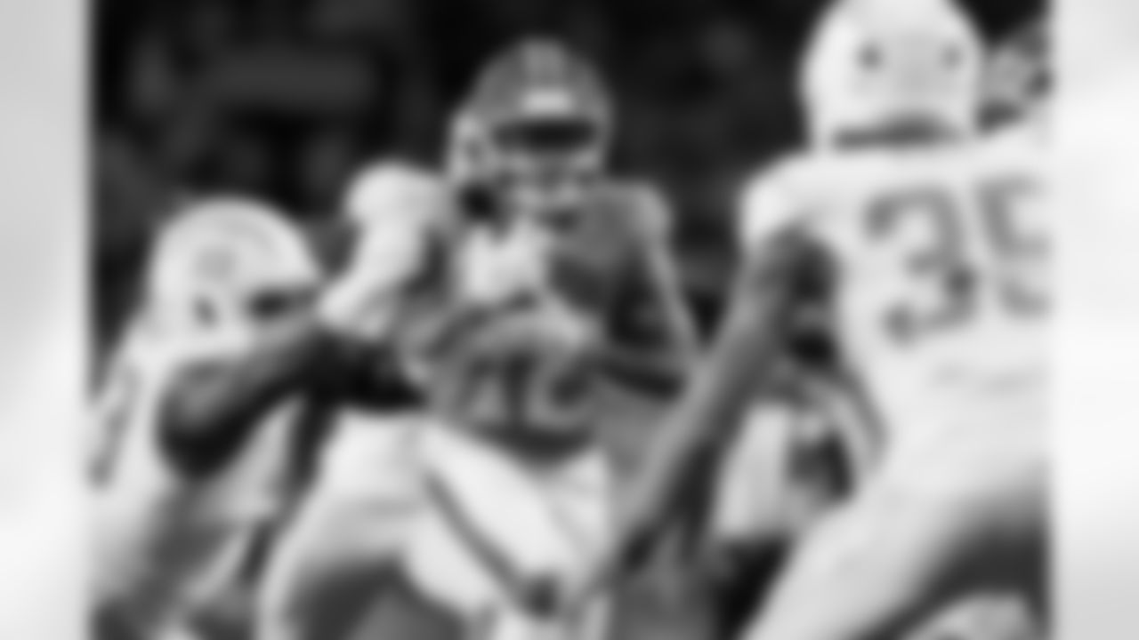 Denver Broncos running back RJ Harvey (12) runs with the ball during the Broncos' Week 18 game against the Los Angeles Chargers at Empower Field at Mile High in Denver, Colorado on January 4, 2026. Photo by Gavin Liddell / Denver Broncos