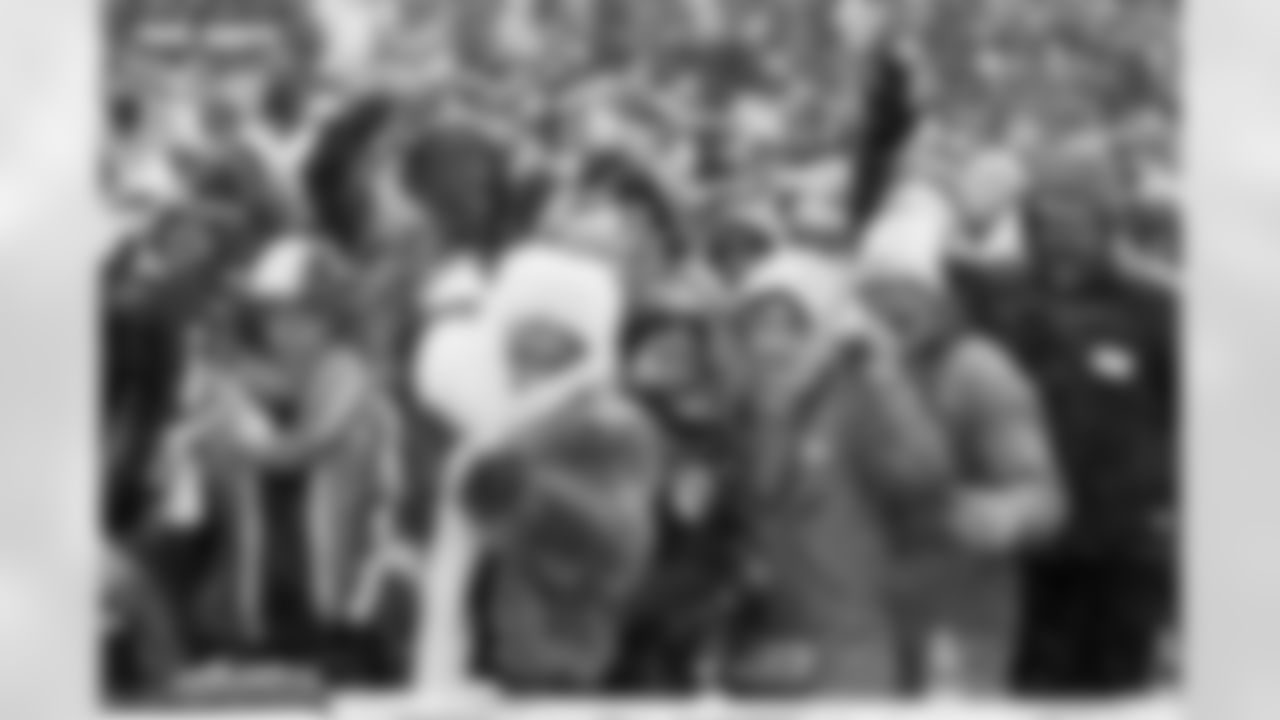 Denver Broncos fans in the snow during the AFC Championship Game between the Denver Broncos and New England Patriots at Empower Field at Mile High in Denver, Colorado on January 25, 2026. Photo by Gavin Liddell / Denver Broncos