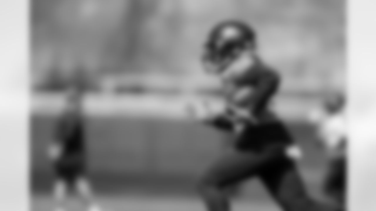 Tyler Badie during minicamp at Broncos Park Powered by CommonSpirit on Thursday, June 12, 2025 in Englewood, Colorado.
Photo by Gabriel Christus / Denver Broncos