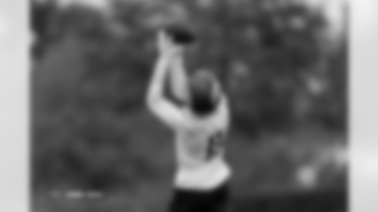 Troy Franklin during practice at Tottenham Hotspur Football Club Training Ground in Enfield, England on October 9, 2025. Photo by Gabriel Christus / Denver Broncos