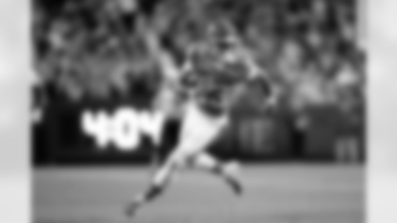 Denver Broncos wide receiver Pat Bryant (13) runs with the ball on a reception during the Broncos' Week 10 game against the Las Vegas Raiders at Empower Field at Mile High in Denver, Colorado on November 6, 2025. Photo by Ben Swanson / Denver Broncos