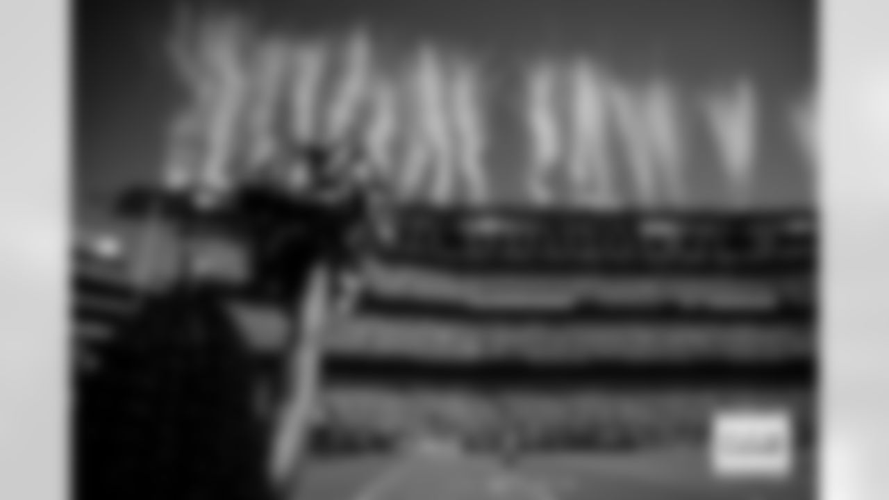 Green fireworks go off at the start of the game during the Broncos' Week 5 game against the Philadelphia Eagles at Lincoln Financial Field in Philadelphia, Pennsylvania on October 5, 2025. Photo by Ben Swanson / Denver Broncos