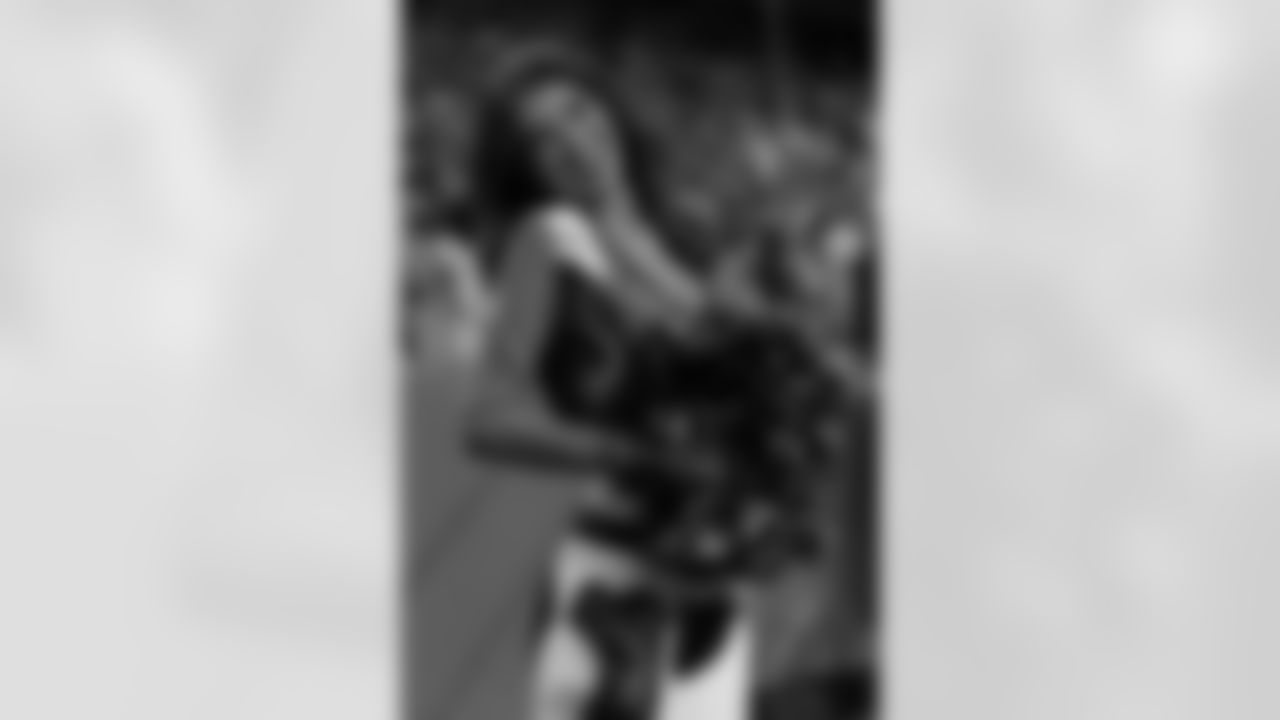 Denver Broncos Cheerleaders perform during the Broncos' Week 15 game against the Green Bay Packers at Empower Field at Mile High in Denver, Colorado on December 14, 2025. Photo by Adam Bratten / Denver Broncos