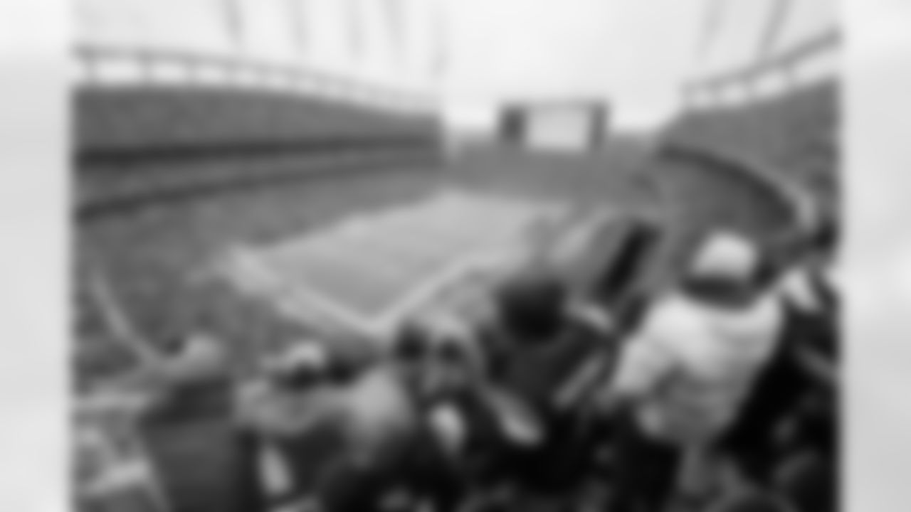 A general overall view of Empower Field at Mile High as fireworks go off during the AFC Championship Game between the Denver Broncos and New England Patriots at Empower Field at Mile High in Denver, Colorado on January 25, 2026. Photo by Kyle Cooper / Denver Broncos