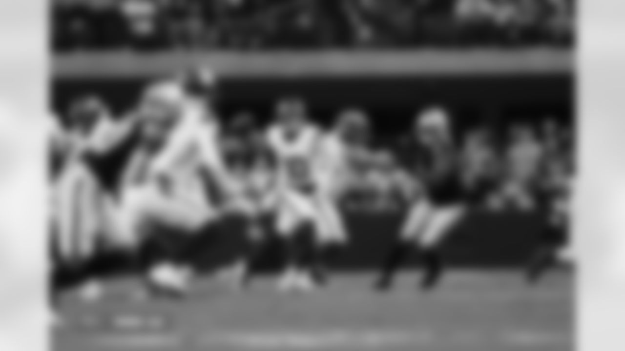 Bo Nix (10) during the Broncos' Week 14 game against the Las Vegas Raiders at Allegiant Stadium in Las Vegas, Nevada on December 7, 2025. Photo by Ben Swanson / Denver Broncos