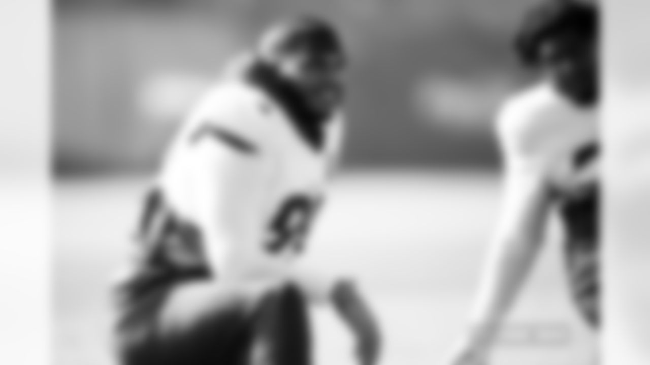 John Franklin-Myers during practice at Broncos Park Powered by CommonSpirit in Englewood, Colorado on November 27, 2025. Photo by Ben Swanson / Denver Broncos