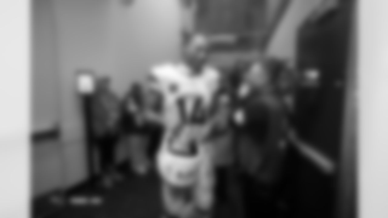 Courtland Sutton after the Broncos' Week 17 game against the Kansas City Chiefs at GEHA Field at Arrowhead Stadium in Kansas City, Missouri on December 25, 2025. Photo by Gabriel Christus / Denver Broncos