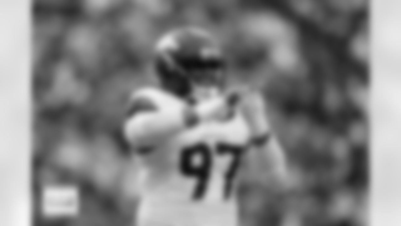 Denver Broncos defensive tackle Malcolm Roach (97) reacts after a play during the Broncos' Week 9 game against the Houston Texans at NRG Stadium in Houston, Texas on November 2, 2025. Photo by Gabriel Christus / Denver Broncos