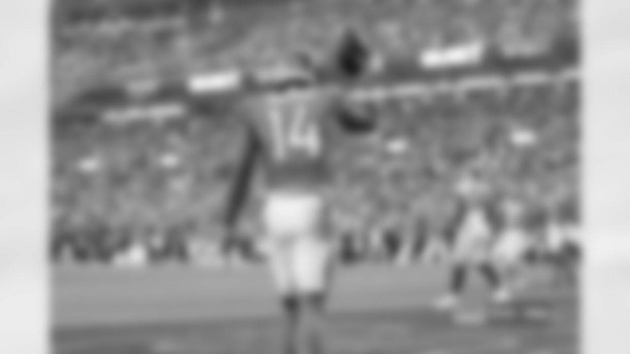 Courtland Sutton during the Broncos' Week 7 game against the New York Giants at Empower Field at Mile High in Denver, Colorado on October 19, 2025. Photo by Ben Swanson / Denver Broncos