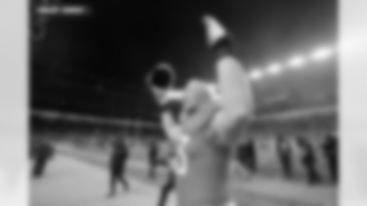 Frank Crum (73) during the Broncos' Divisional Round playoff game against the Buffalo Bills at Empower Field at Mile High in Denver, Colorado on January 17, 2026. Photo by Ben Swanson / Denver Broncos