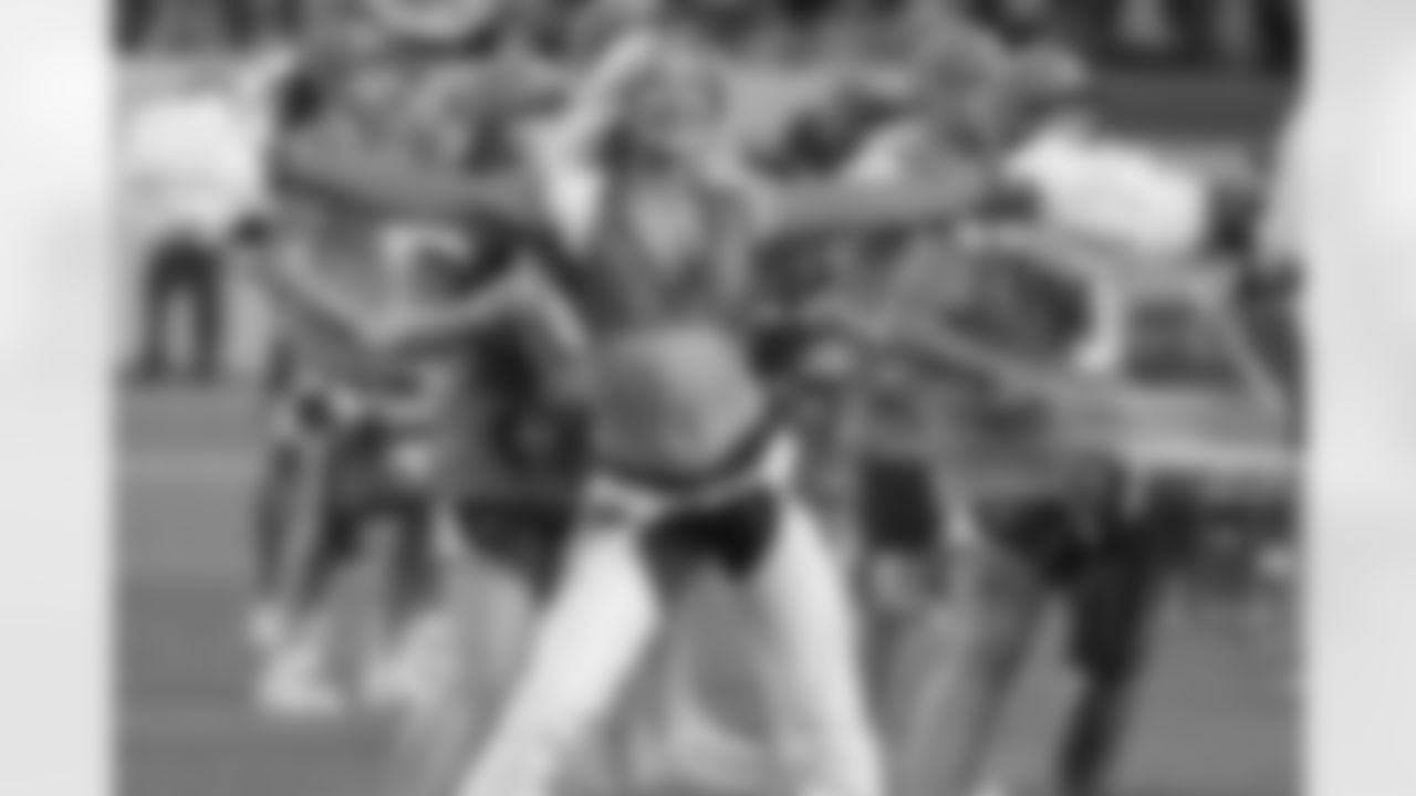 during the Broncos' Week 10 game against the Las Vegas Raiders at Empower Field at Mile High in Denver, Colorado on November 6, 2025. Photo by Paul Cloud / Denver Broncos