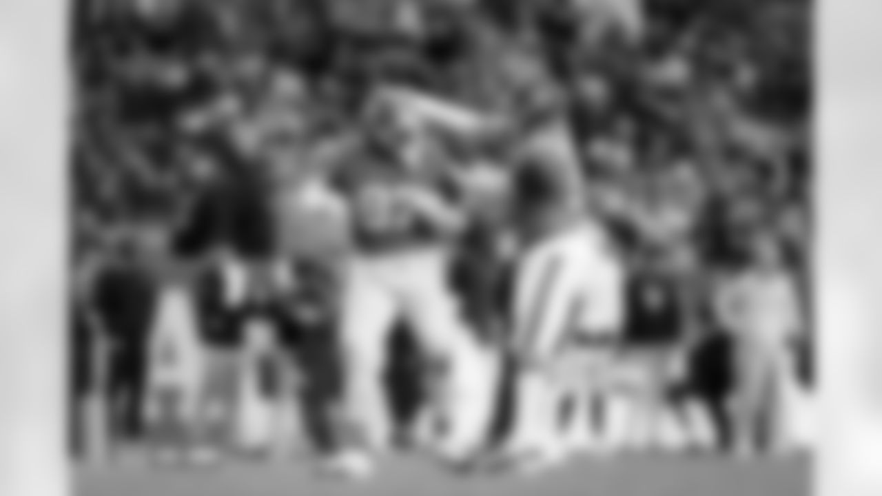 Malcolm Roach and John Franklin-Myers during the Broncos' Week 10 game against the Las Vegas Raiders at Empower Field at Mile High in Denver, Colorado on November 6, 2025. Photo by Gabriel Christus / Denver Broncos
