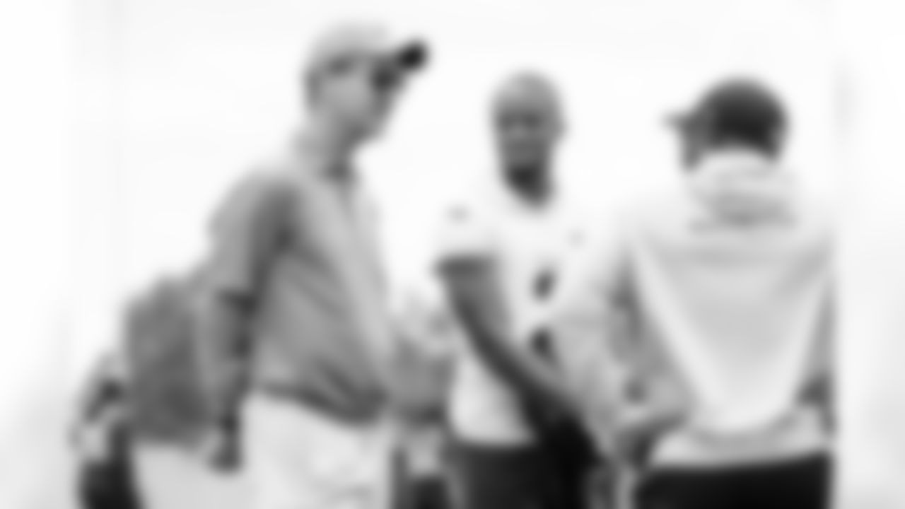 Peyton Manning and Pat Surtain II during an OTA practice at Broncos Park Powered by CommonSpirit in Englewood, Colorado on June 5, 2025. Photo by Ben Swanson / Denver Broncos