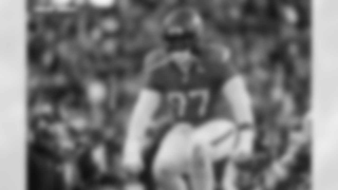 Malcolm Roach (97) during the Broncos' Divisional Round playoff game against the Buffalo Bills at Empower Field at Mile High in Denver, Colorado on January 17, 2026. Photo by ADAM BRATTEN / Denver Broncos