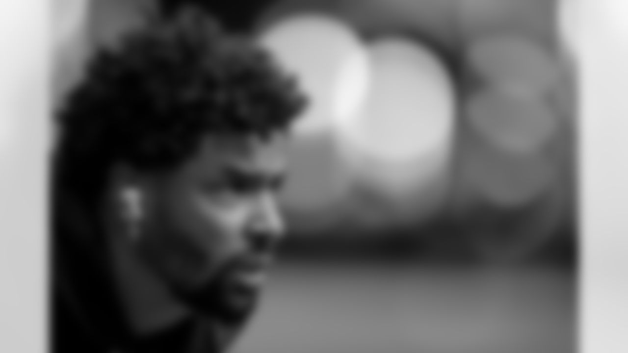 Brandon Jones looks on before the Broncos' Week 6 game against the New York Jets at Tottenham Hotspur Stadium in London, England on October 12, 2025. Photo by Ben Swanson / Denver Broncos