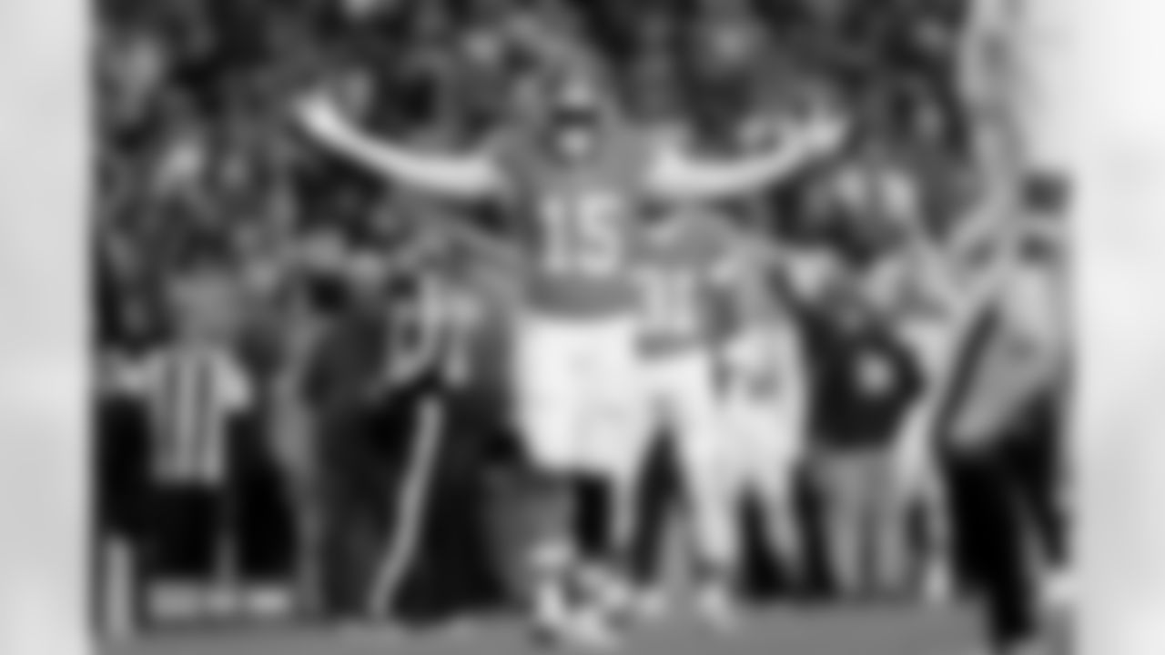 Nik Bonitto (15) before the Broncos' Week 10 game against the Las Vegas Raiders at Empower Field at Mile High in Denver, Colorado on November 6, 2025. Photo by Ben Swanson / Denver Broncos