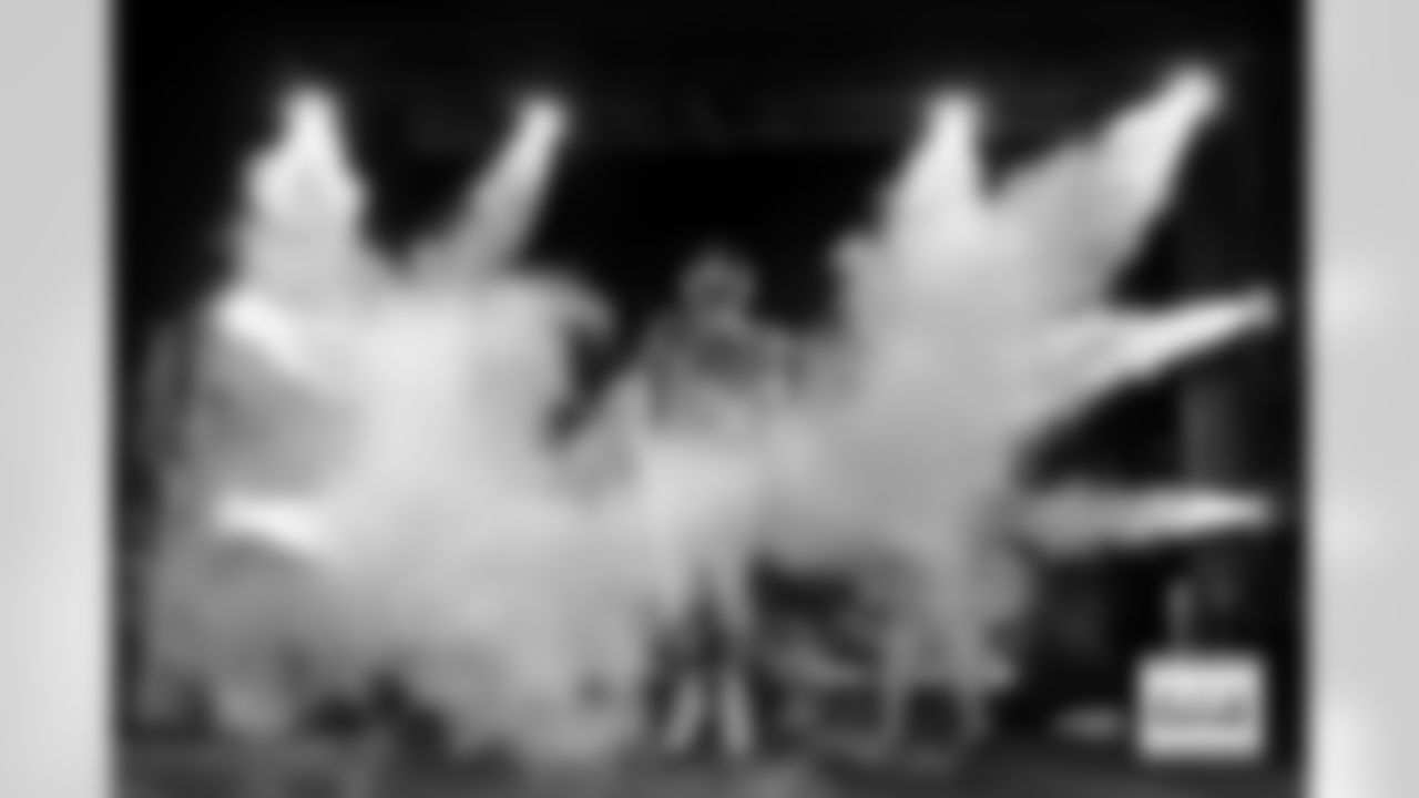 Pat Surtain II runs out of the tunnel before team introductions before the Broncos' Week 18 game against the Los Angeles Chargers at Empower Field at Mile High in Denver, Colorado on January 4, 2026. Photo by Gabriel Christus / Denver Broncos
