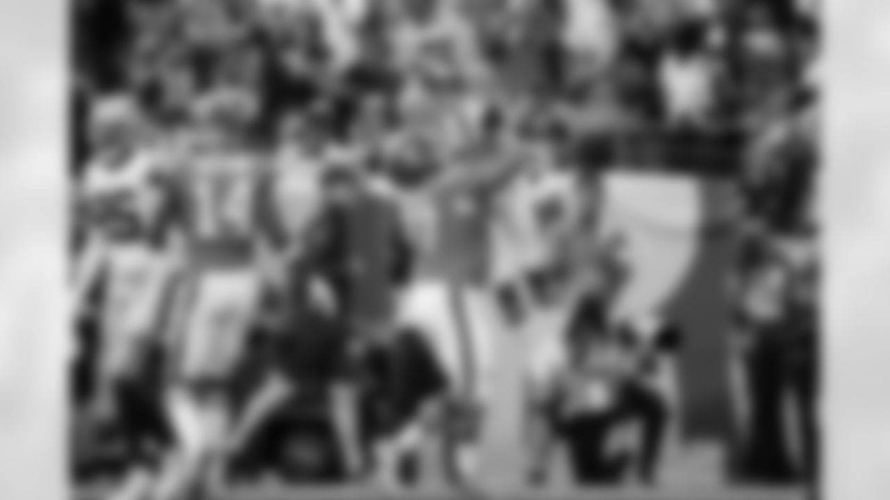 Denver Broncos guard Quinn Meinerz (77) holds up wide receiver Troy Franklin (11) as they celebrate Franklin's touchdown reception during the Broncos' Week 8 game against the Dallas Cowboys at Empower Field at Mile High in Denver, Colorado on October 26, 2025. Photo by Ben Swanson / Denver Broncos