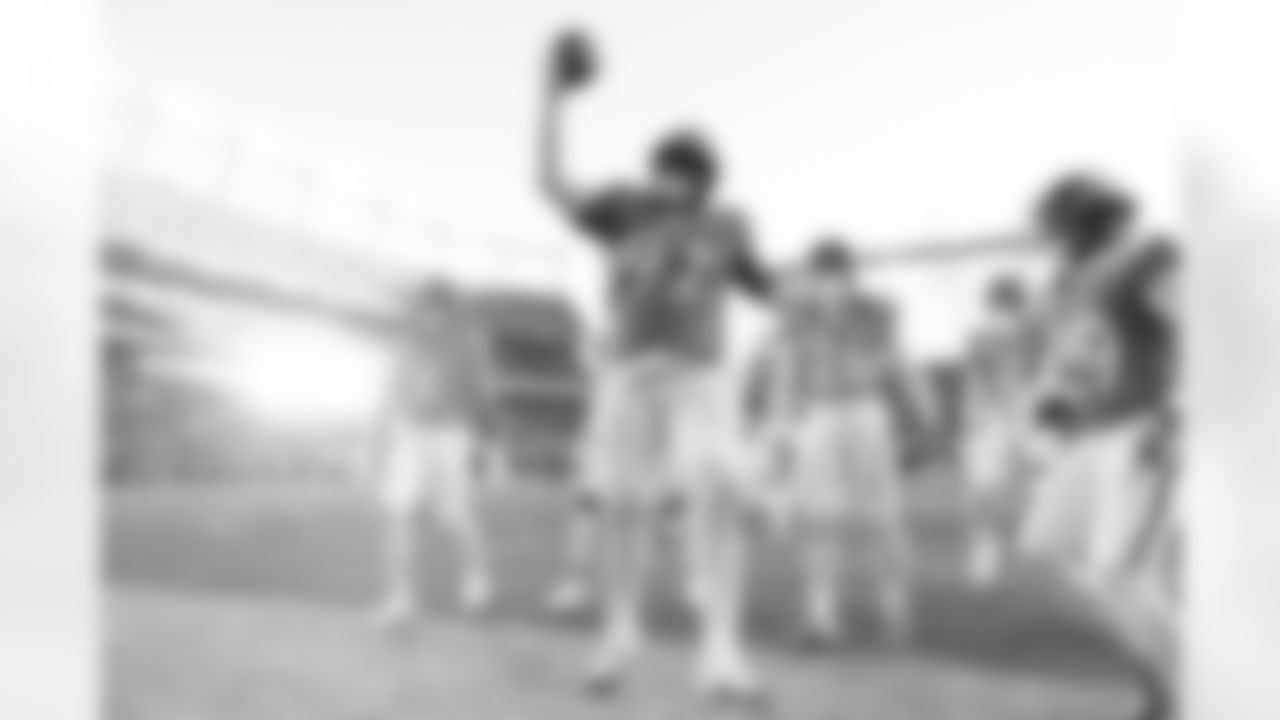 Denver Broncos defensive tackle Malcolm Roach (97) celebrates with teammates after a fumble recovery during the Broncos' Divisional Round playoff game against the Buffalo Bills at Empower Field at Mile High in Denver, Colorado on January 17, 2026. Photo by Gabriel Christus / Denver Broncos