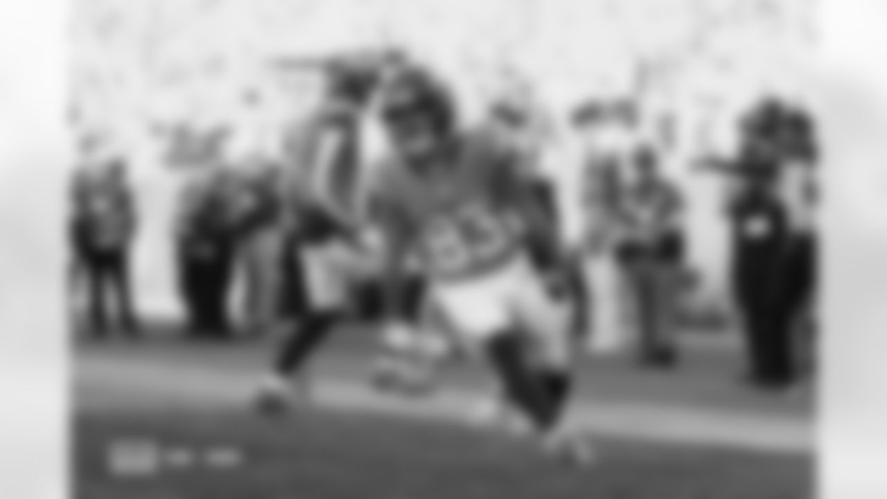 Michael Bandy (83) during the Broncos' Week 15 game against the Green Bay Packers at Empower Field at Mile High in Denver, Colorado on December 14, 2025. Photo by Ben Swanson / Denver Broncos