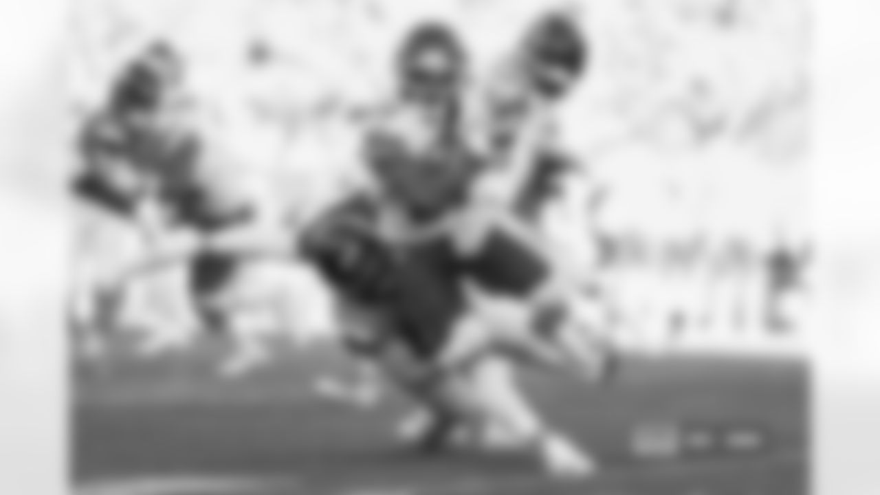 Adam Prentice during the Broncos' Week 11 game against the Kansas City Chiefs at Empower Field at Mile High in Denver, Colorado on November 16, 2025. Photo by Gabriel Christus / Denver Broncos