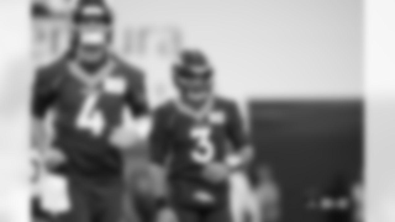 Russell Wilson during practice on Wednesday, December 13, 2023 at Centura Health Training Center in Englewood, Colorado.
Photo by Gabriel Christus / Denver Broncos