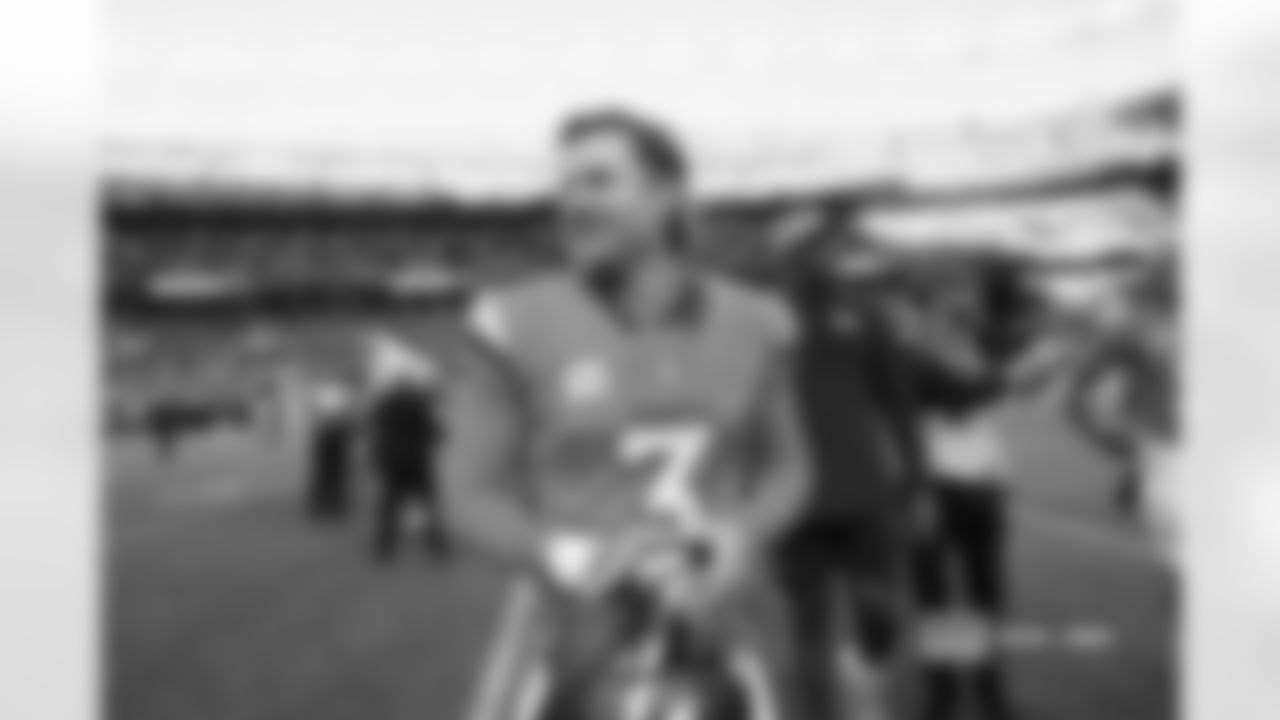 Wil Lutz during the Broncos' Week 7 game against the New York Giants at Empower Field at Mile High in Denver, Colorado on October 19, 2025. Photo by Ben Swanson / Denver Broncos