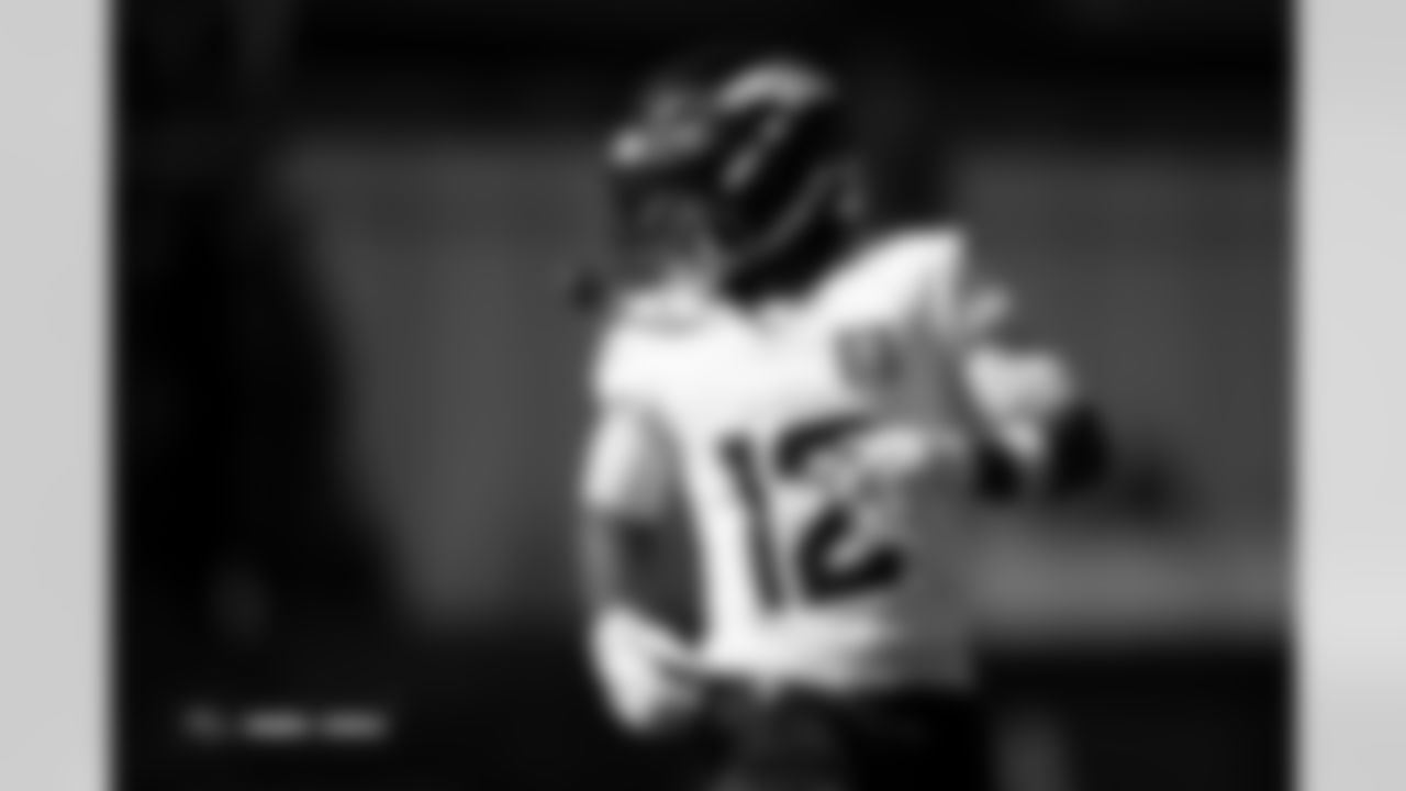 RJ Harvey during practice at Broncos Park Powered by CommonSpirit in Englewood, Colorado on October 29, 2025. Photo by Ben Swanson / Denver Broncos