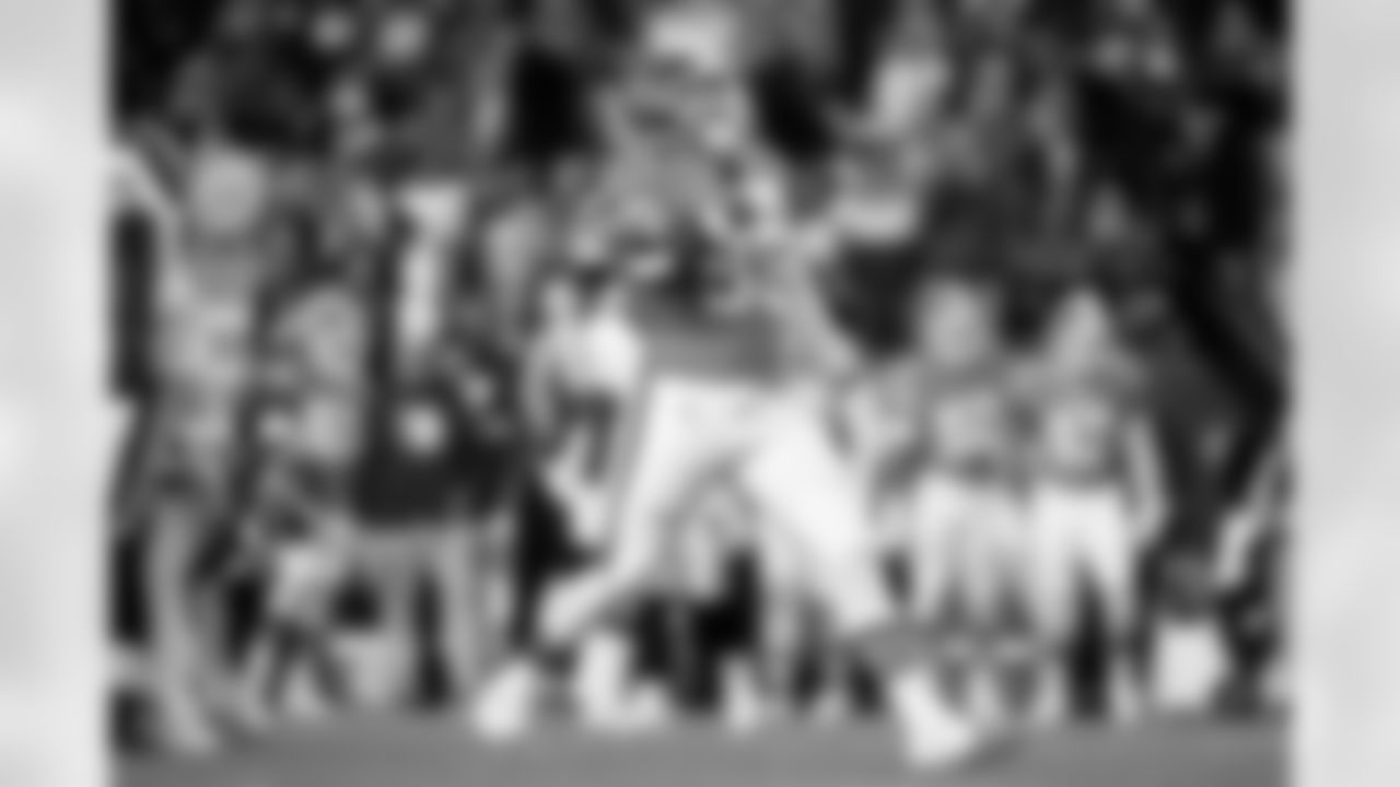 Denver Broncos defensive end Zach Allen (99) celebrates after a sack during the Broncos' Week 10 game against the Las Vegas Raiders at Empower Field at Mile High in Denver, Colorado on November 6, 2025. Photo by Ben Swanson / Denver Broncos