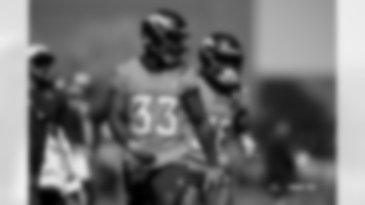 Javonte Williams during practice on Thursday, September 19, 2024 at Broncos Park Powered by CommonSpirit in Englewood, Colorado.
Photo by Gabriel Christus / Denver Broncos