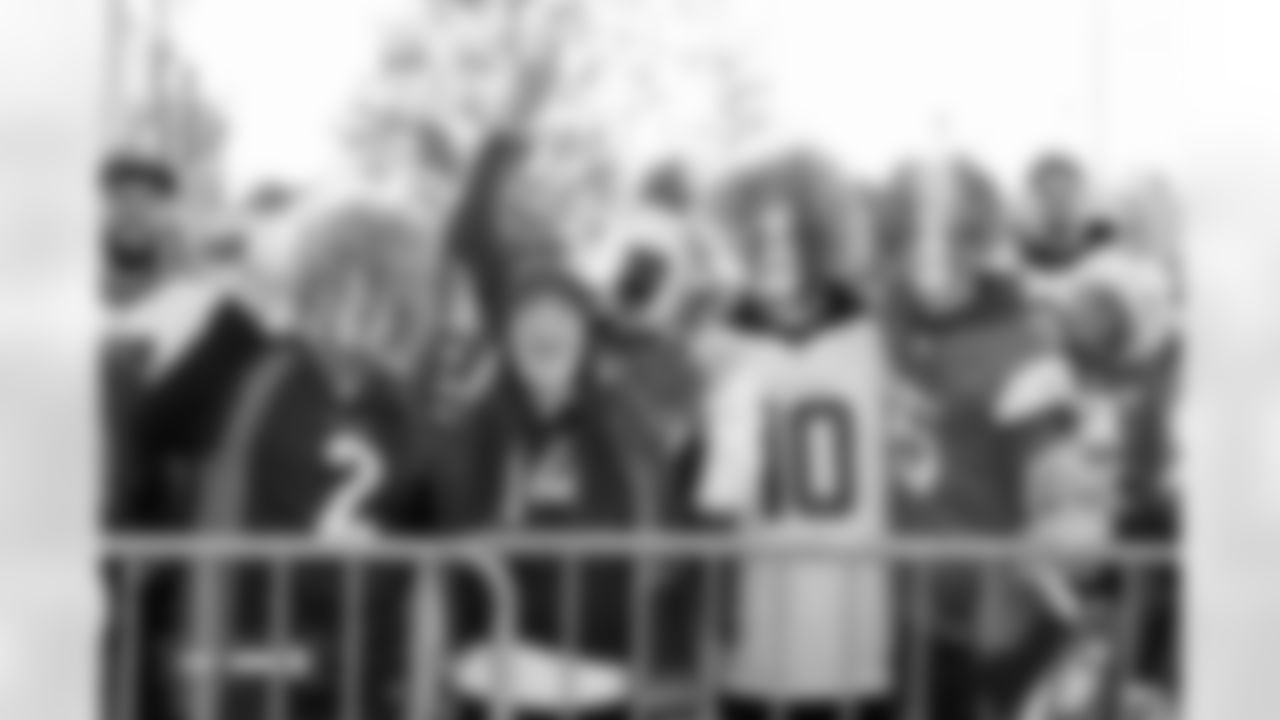 Denver Broncos fans with face paint before the Broncos' Week 10 game against the Las Vegas Raiders at Empower Field at Mile High in Denver, Colorado on November 6, 2025. Photo by Gavin Liddell / Denver Broncos
