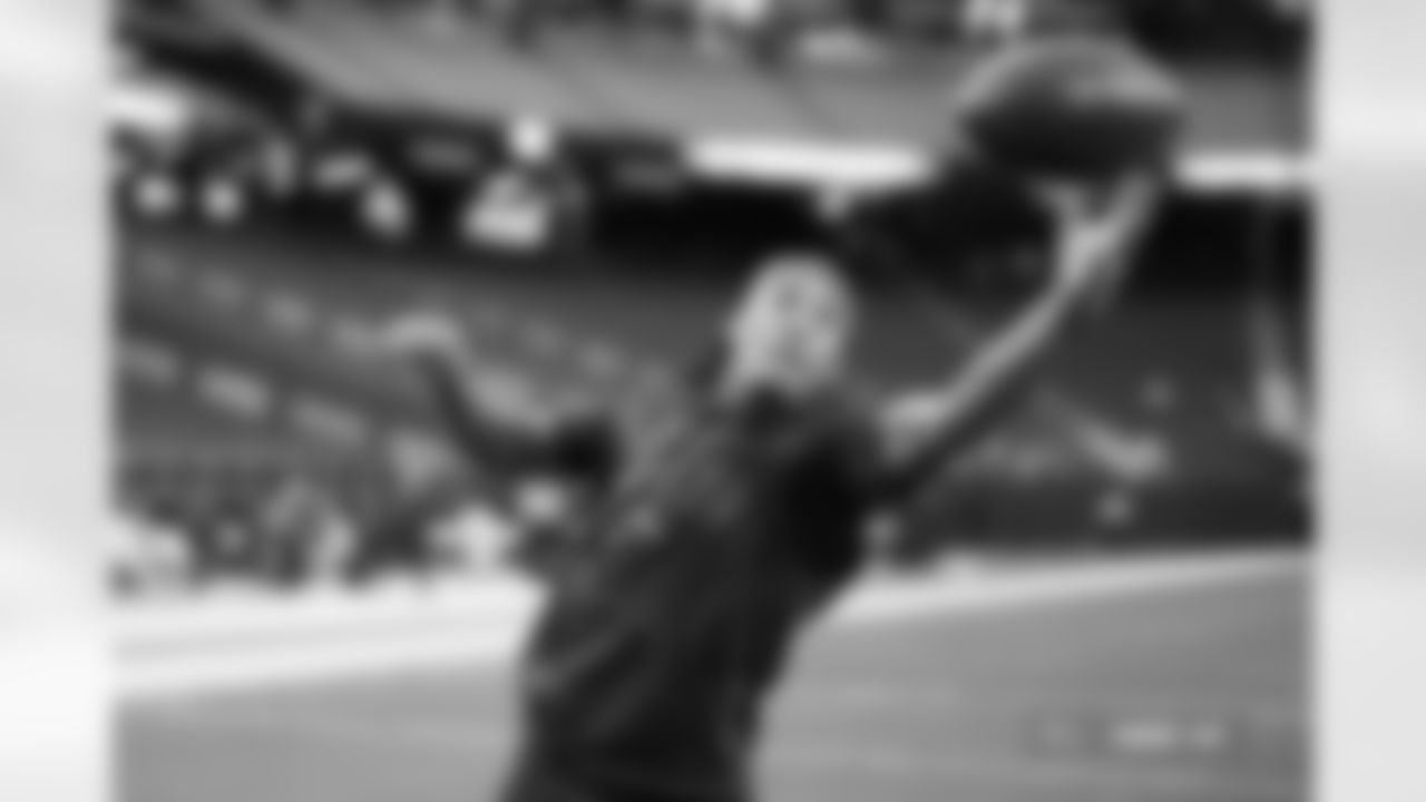 Pat Bryant before the Broncos' Week 14 game against the Las Vegas Raiders at Allegiant Stadium in Las Vegas, Nevada on December 7, 2025. Photo by Gabriel Christus / Denver Broncos