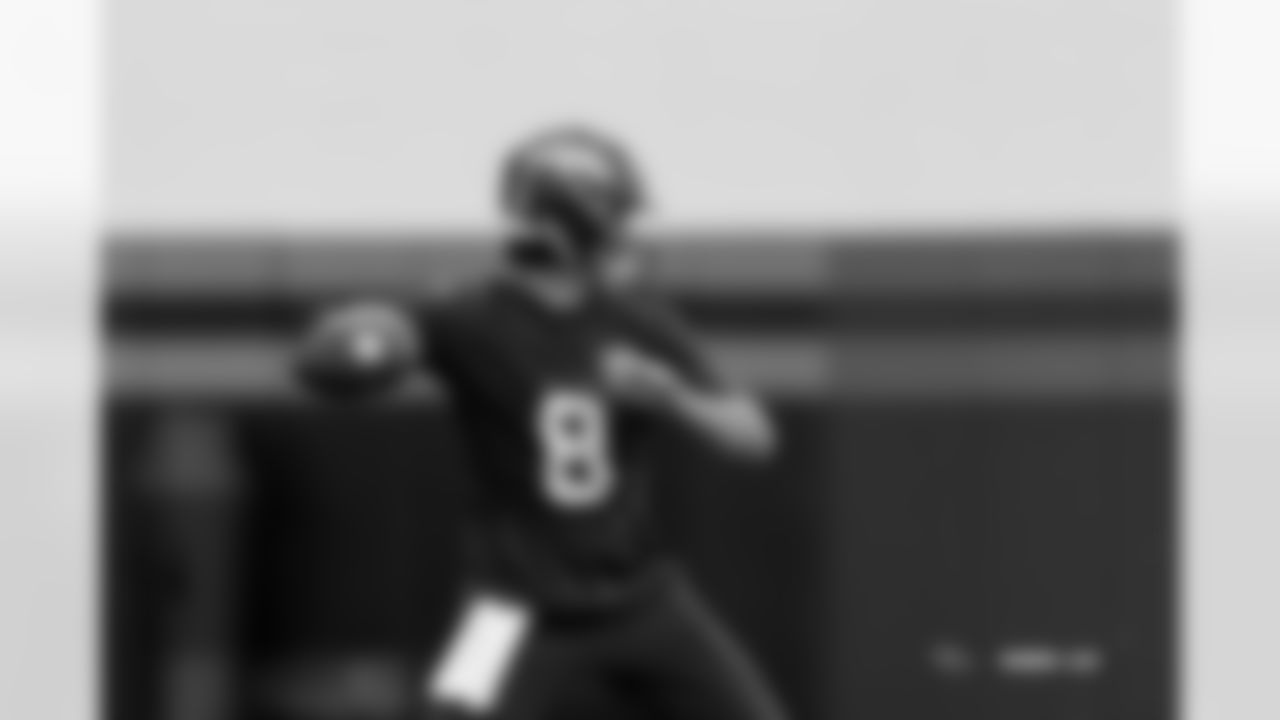 Jarrett Stidham during practice on Wednesday, December 3, 2025 at Broncos Park Powered by CommonSpirit in Englewood, Colorado.
Photo by Gabriel Christus / Denver Broncos