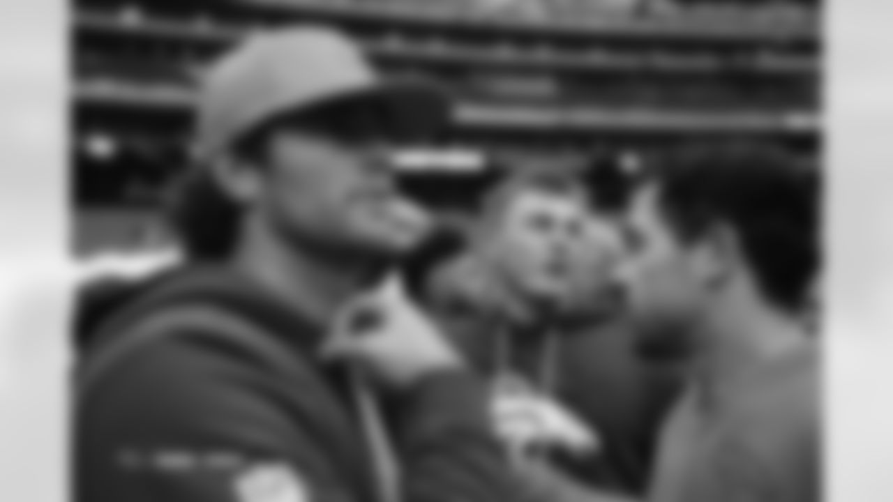 Bo Nix before the Broncos' Week 9 game against the Houston Texans at NRG Stadium in Houston, Texas on November 2, 2025. Photo by Ben Swanson / Denver Broncos