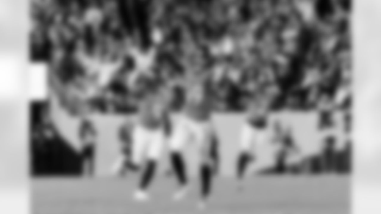 Denver Broncos linebacker Alex Singleton (49) celebrates after a play during the Broncos' Week 15 game against the Green Bay Packers at Empower Field at Mile High in Denver, Colorado on December 14, 2025. Photo by Ben Swanson / Denver Broncos
