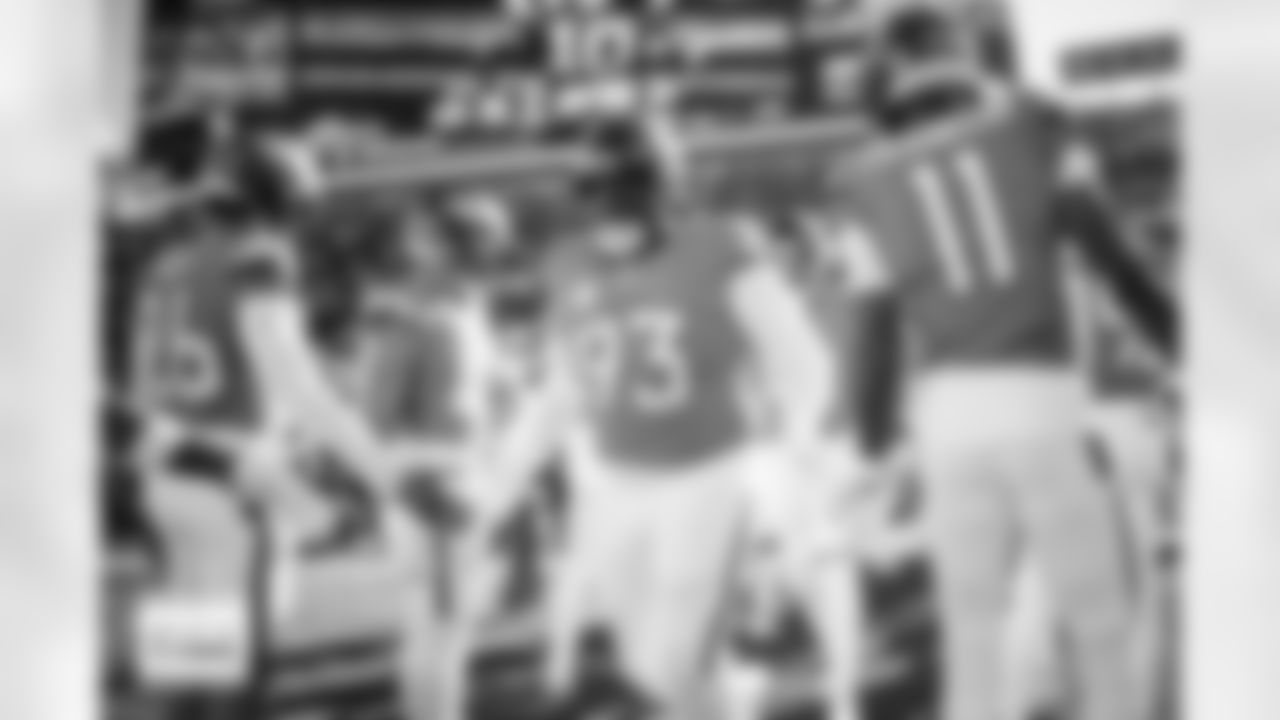 Denver Broncos defensive tackle D.J. Jones (93) before the Broncos' Week 11 game against the Kansas City Chiefs at Empower Field at Mile High in Denver, Colorado on November 16, 2025. Photo by Ben Swanson / Denver Broncos