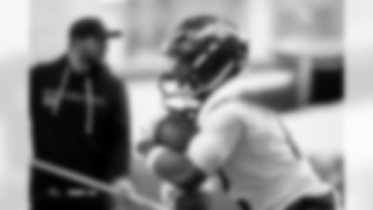 RJ Harvey during practice at Broncos Park Powered by CommonSpirit in Englewood, Colorado on December 4, 2025. Photo by Ben Swanson / Denver Broncos