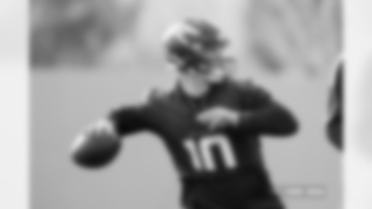 Bo Nix during practice at Broncos Park Powered by CommonSpirit in Englewood, Colorado on November 28, 2025. Photo by Gabriel Christus / Denver Broncos