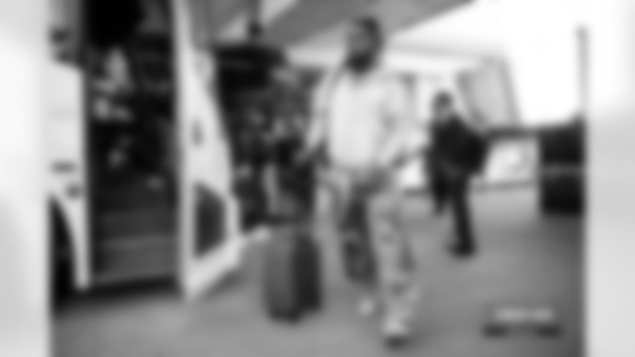 Kwon Alexander during team arrivals before the Broncos' Week 7 game against the New Orleans Saints at Caesars Superdome in New Orleans, Louisiana on October 17, 2024. Photo by Gabriel Christus / Denver Broncos