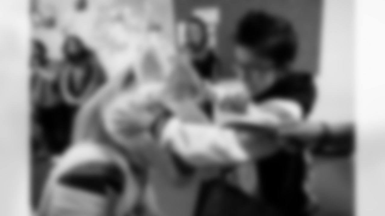 The Denver Broncos and CommonSpirit host a Thanksgiving assembly and activities about kindness at Colfax Elementary School in Denver, Colorado on November 11, 2025. Photo by Ben Swanson / Denver Broncos