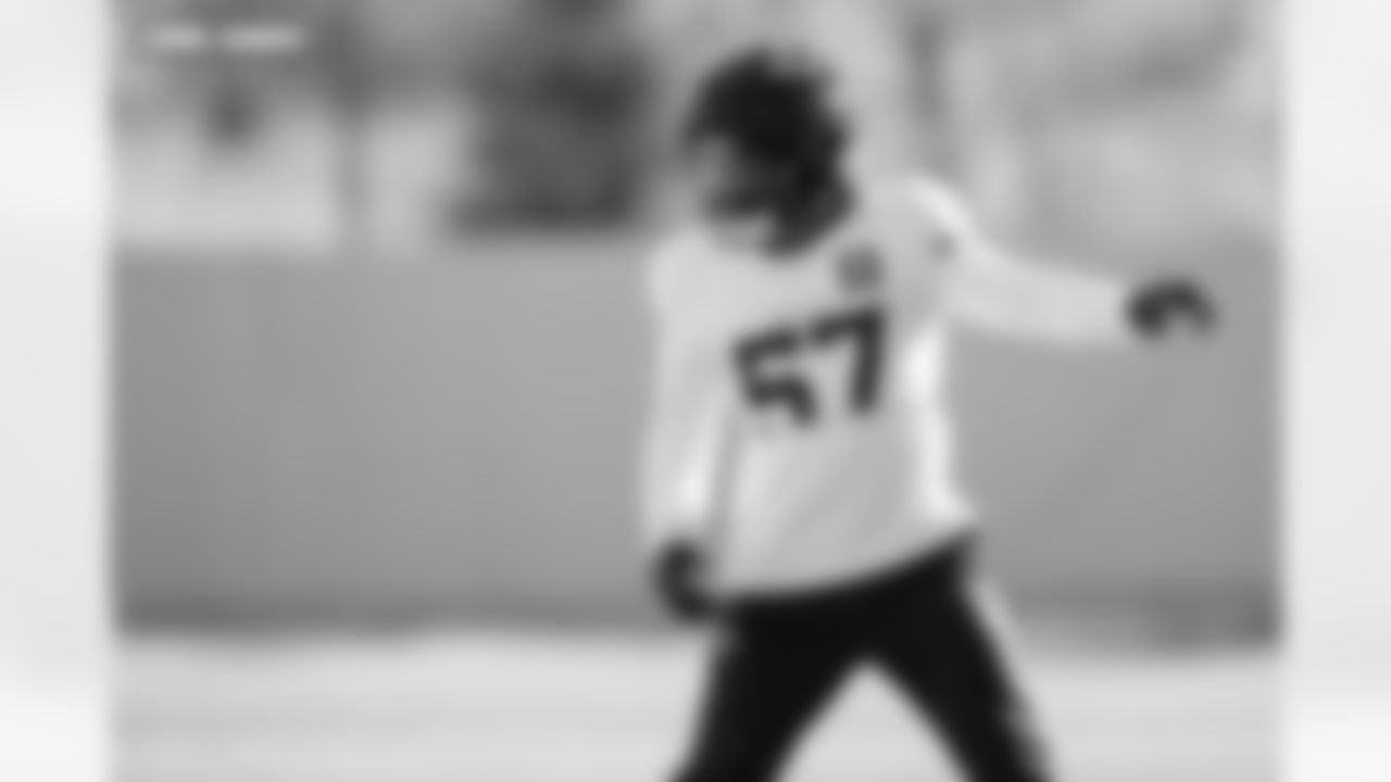 Dre Greenlaw during practice on Wednesday, January 21, 2026 at Broncos Park Powered by CommonSpirit in Englewood, Colorado.
Photo by Gabriel Christus / Denver Broncos