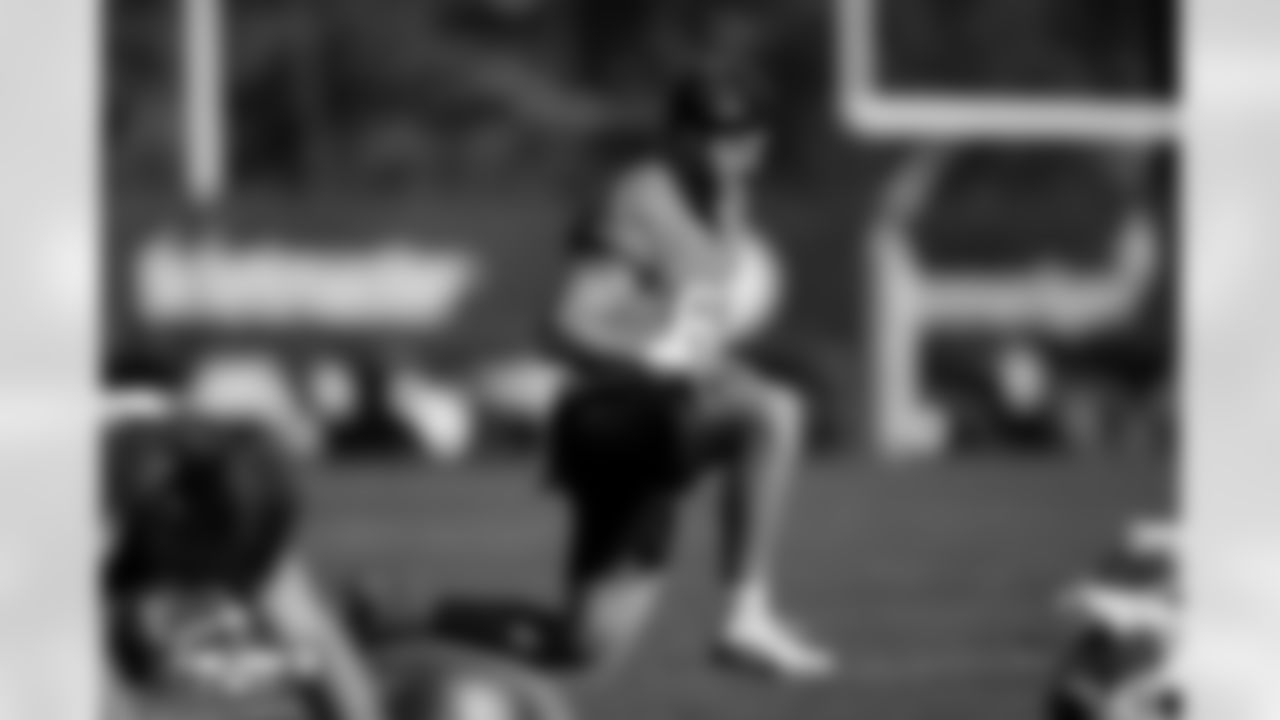 Adam Trautman during practice at Broncos Park Powered by CommonSpirit in Englewood, Colorado on January 2, 2026. Photo by Ben Swanson / Denver Broncos