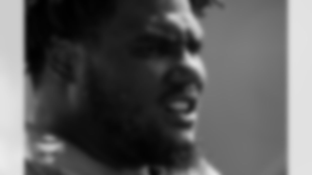 Malcolm Roach during a training camp practice at Broncos Park Powered by CommonSpirit on Saturday, August 2, 2025 in Englewood, Colorado.
Photo by Gabriel Christus / Denver Broncos