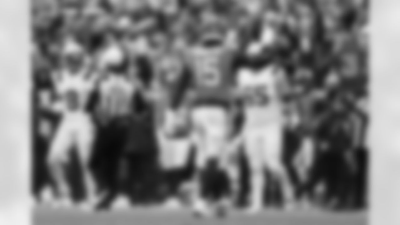 Nik Bonitto (15) during the AFC Championship Game between the Denver Broncos and New England Patriots at Empower Field at Mile High in Denver, Colorado on January 25, 2026. Photo by Ben Swanson / Denver Broncos