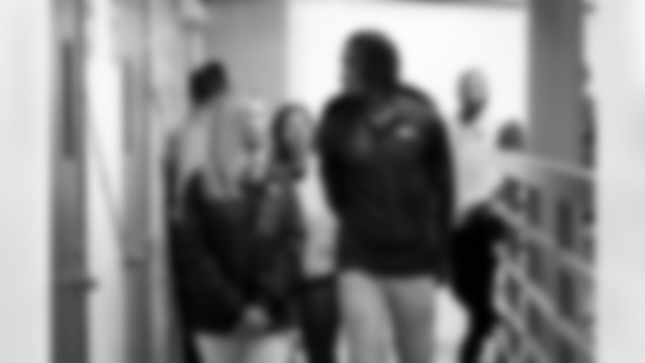 Carrie Walton Penner and Pat Bryant tour the ChangeMakers space during a visit to the Arkansas Valley Correctional Facility in Ordway, Colorado on October 14, 2025. In partnership with the Vera Institute of Justice, the Denver Broncos Foundation toured ChangeMakers Village (a Restoring Promise Unit).Photo by Gabriel Christus / Denver Broncos