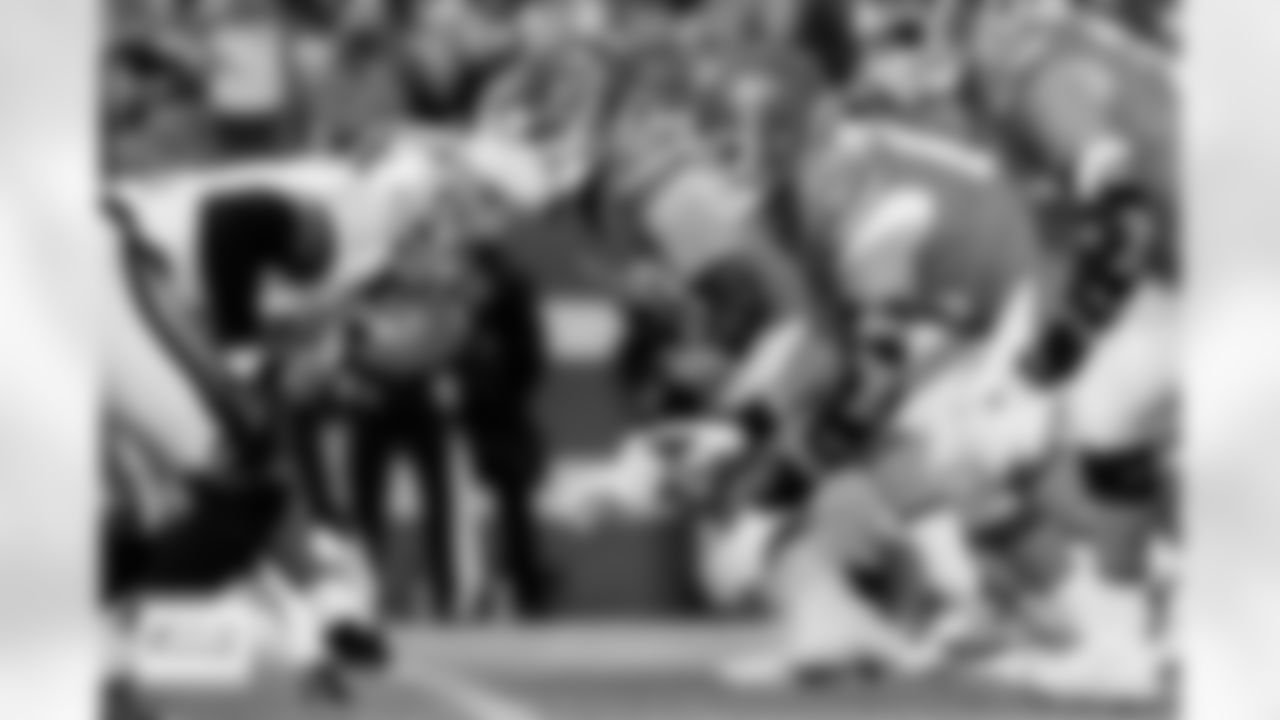 Denver Broncos center Luke Wattenberg (60) in action during the Broncos' Week 10 game against the Las Vegas Raiders at Empower Field at Mile High in Denver, Colorado on November 6, 2025. Photo by Gavin Liddell / Denver Broncos