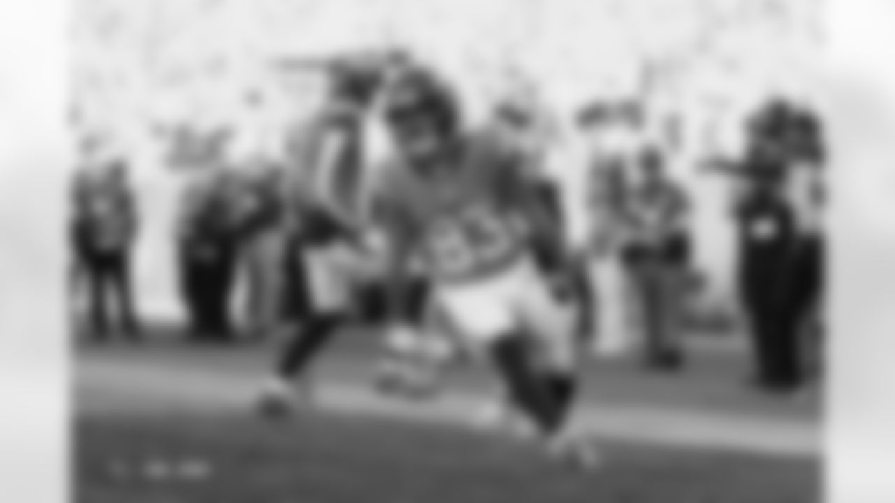 Michael Bandy (83) during the Broncos' Week 15 game against the Green Bay Packers at Empower Field at Mile High in Denver, Colorado on December 14, 2025. Photo by Ben Swanson / Denver Broncos