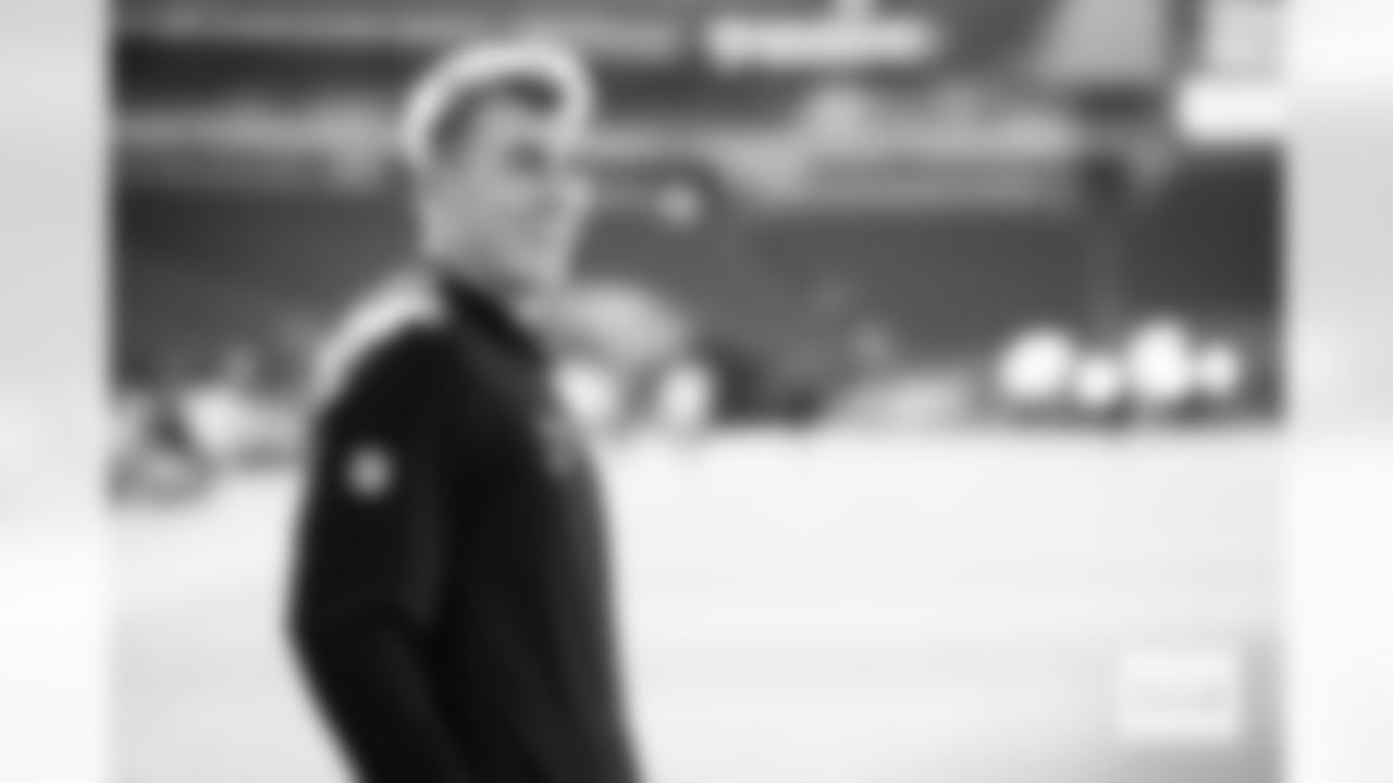 Bo Nix smiles before the Broncos' Week 5 game against the Philadelphia Eagles at Lincoln Financial Field in Philadelphia, Pennsylvania on October 5, 2025. Photo by Ben Swanson / Denver Broncos