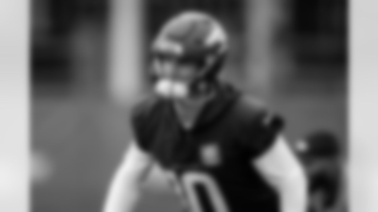 Bo Nix during practice at Broncos Park Powered by CommonSpirit in Englewood, Colorado on September 5, 2025. Photo by Ben Swanson / Denver Broncos